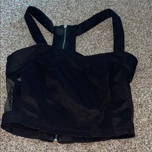 zipper back party top